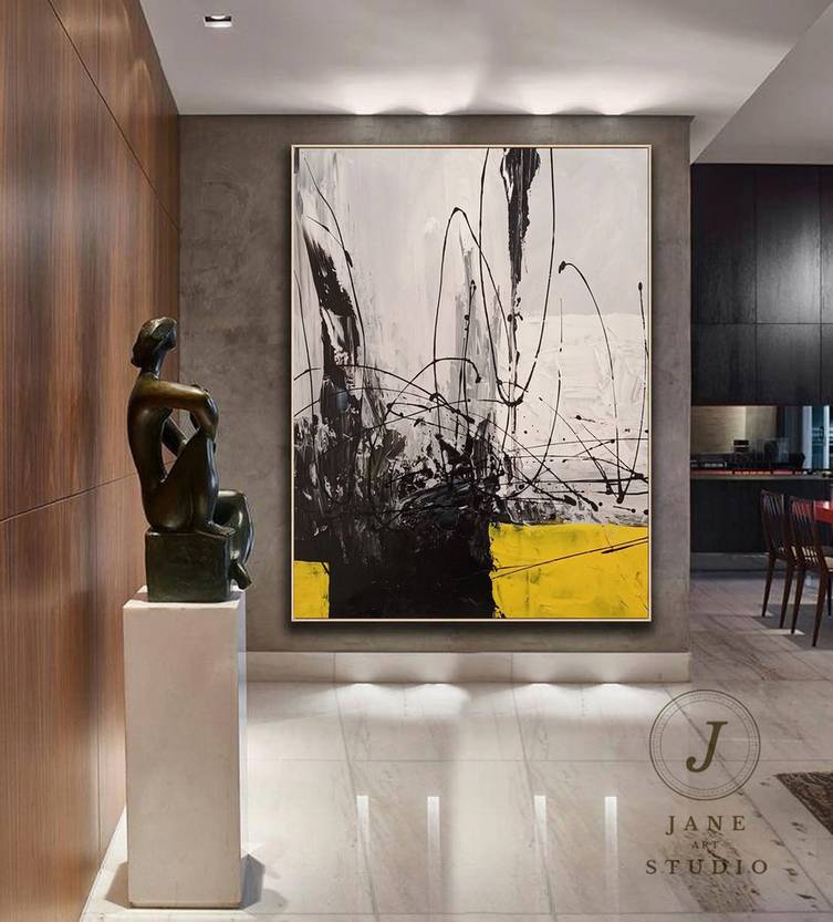 Minimalist Days Grey Abstract Canvas Artwork Q9W8Q wall art